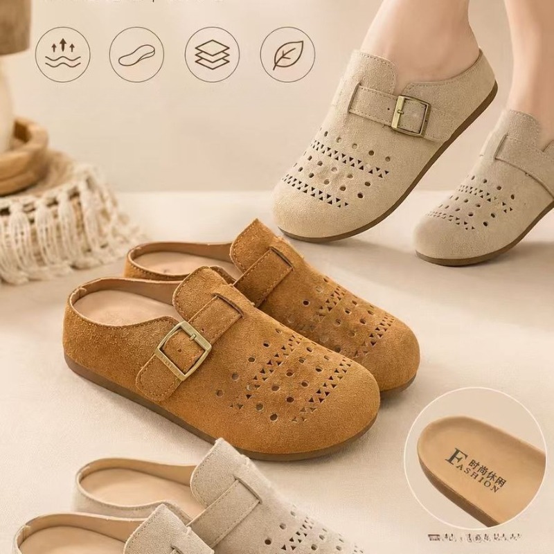 Men'S Shoes Slip On - Sandali Estivi da Donna con Fondo