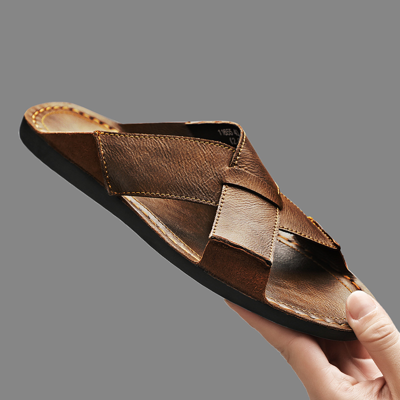 Men'S Shoes Hugo Boss - Pantofole da uomo in vera pelle