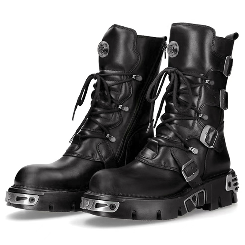 Men'S Shoes Dq - stivali da moto alti punk gotici