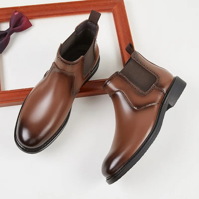 Men Shoes Oxford - Stivali Oxford in pelle da uomo