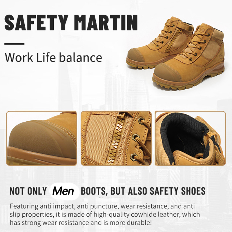 Stivali da uomo in vera pelle, - Work Boot Steel Toe recensione e prezzo